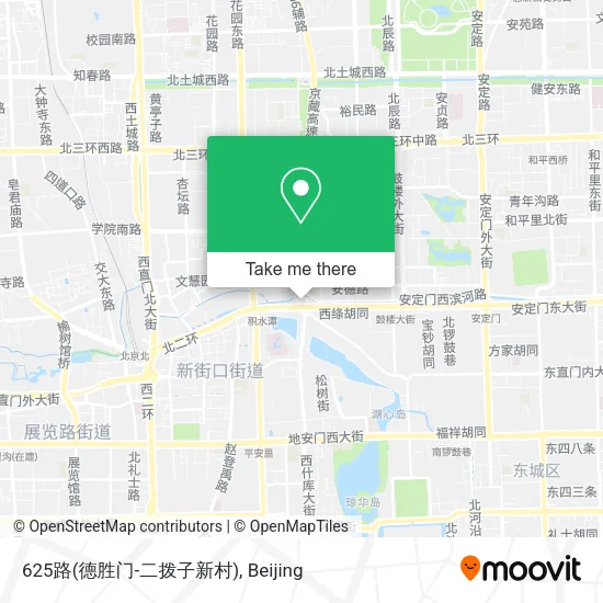 625路(德胜门-二拨子新村) map