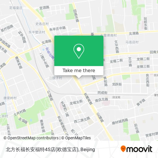 北方长福长安福特4S店(欧德宝店) map