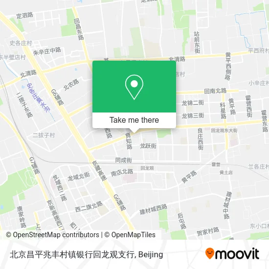 北京昌平兆丰村镇银行回龙观支行 map