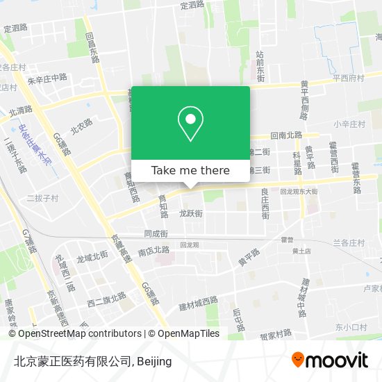 北京蒙正医药有限公司 map