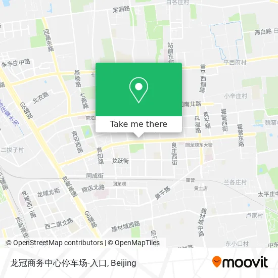 龙冠商务中心停车场-入口 map