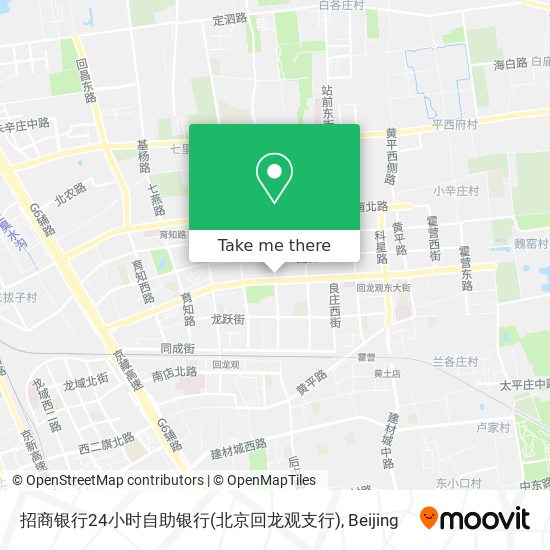 招商银行24小时自助银行(北京回龙观支行) map