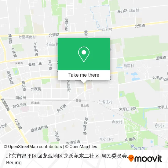 北京市昌平区回龙观地区龙跃苑东二社区-居民委员会 map