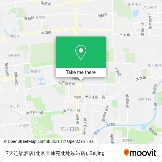7天连锁酒店(北京天通苑北地铁站店) map