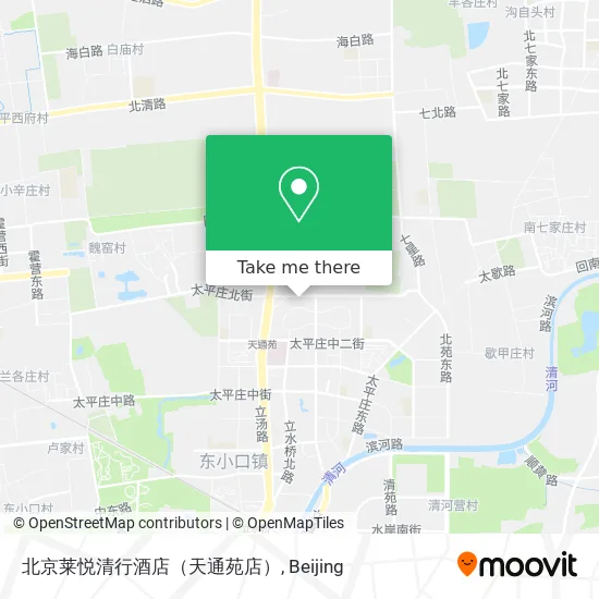 北京莱悦清行酒店（天通苑店） map