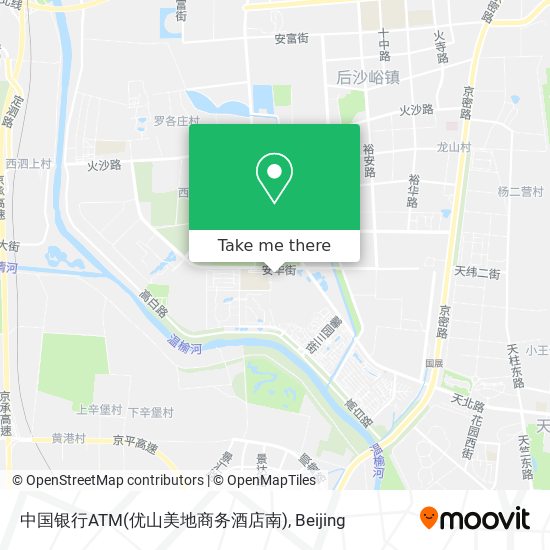 中国银行ATM(优山美地商务酒店南) map