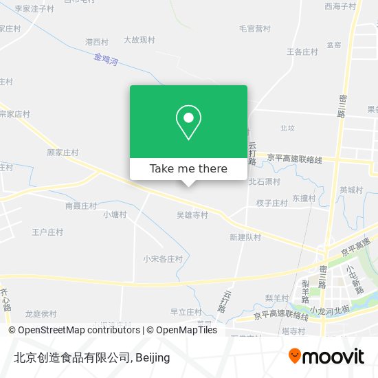 北京创造食品有限公司 map