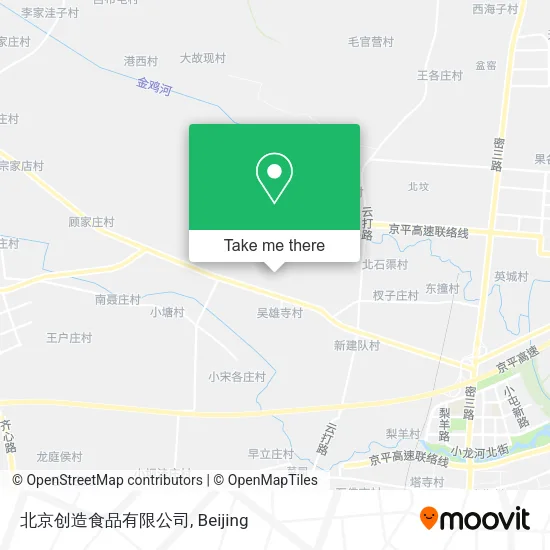 北京创造食品有限公司 map