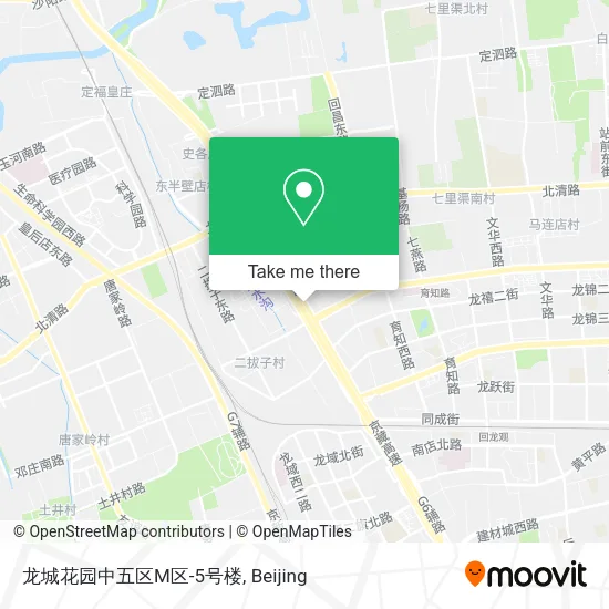 龙城花园中五区M区-5号楼 map