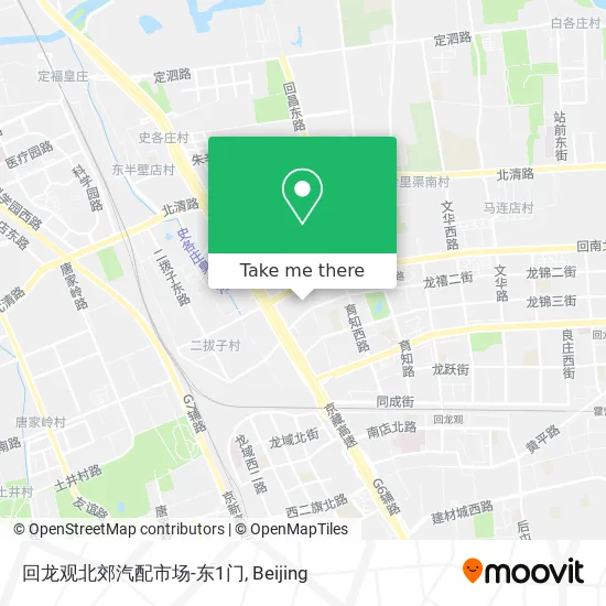 回龙观北郊汽配市场-东1门 map