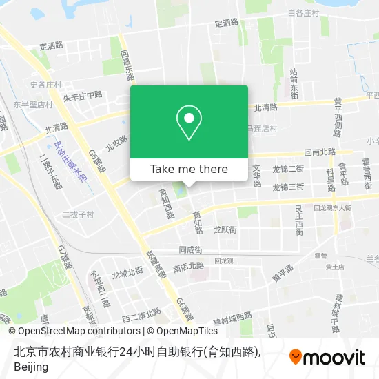 北京市农村商业银行24小时自助银行(育知西路) map