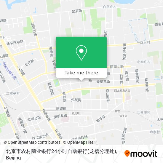 北京市农村商业银行24小时自助银行(龙禧分理处) map