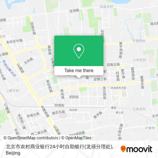 北京市农村商业银行24小时自助银行(龙禧分理处) map
