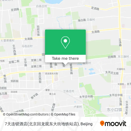 7天连锁酒店(北京回龙观东大街地铁站店) map