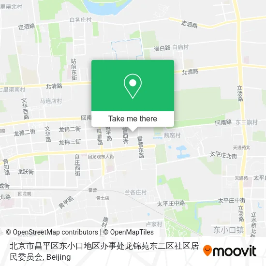 北京市昌平区东小口地区办事处龙锦苑东二区社区居民委员会 map