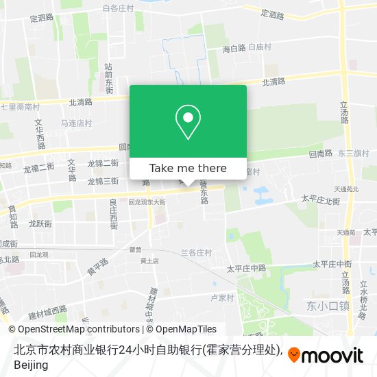 北京市农村商业银行24小时自助银行(霍家营分理处) map