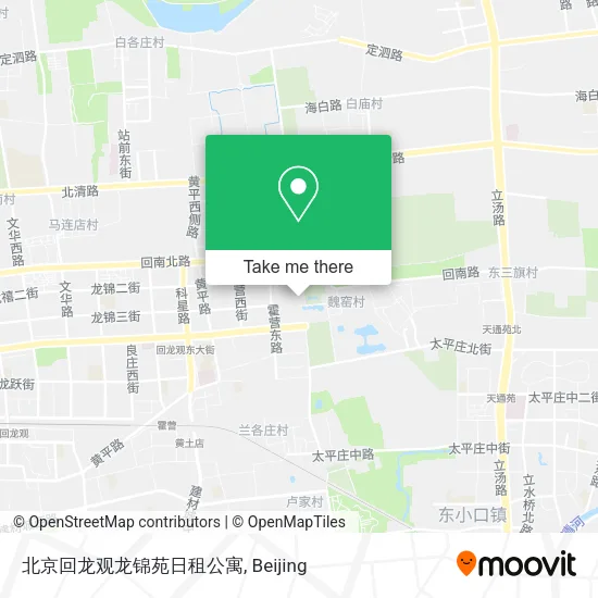 北京回龙观龙锦苑日租公寓 map