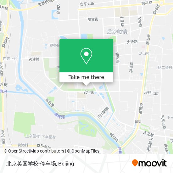 北京英国学校-停车场 map