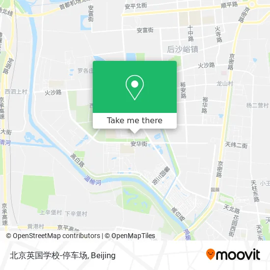 北京英国学校-停车场 map