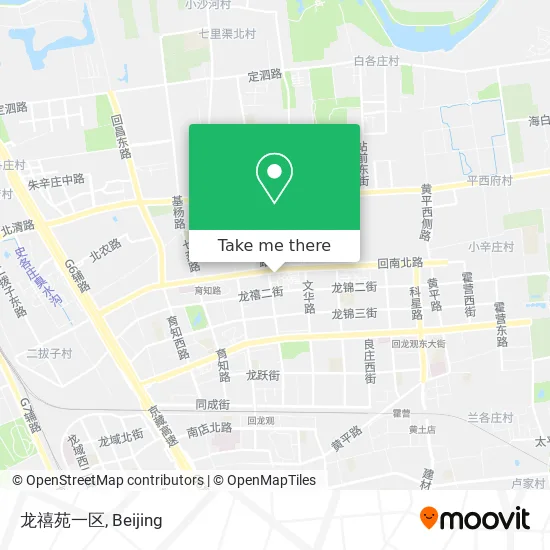 龙禧苑一区 map