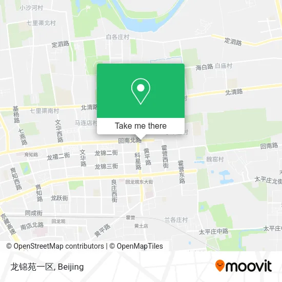 龙锦苑一区 map