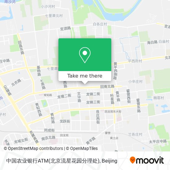 中国农业银行ATM(北京流星花园分理处) map