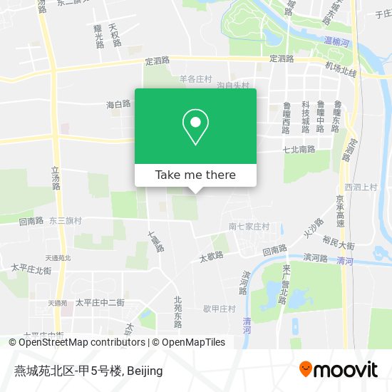 燕城苑北区-甲5号楼 map