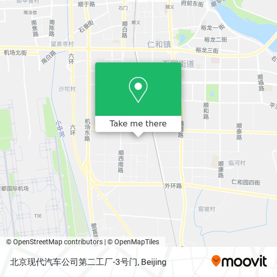 北京现代汽车公司第二工厂-3号门 map