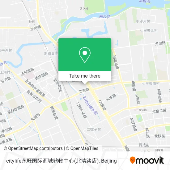 citylife永旺国际商城购物中心(北清路店) map