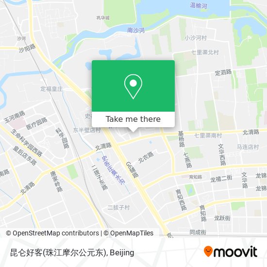 昆仑好客(珠江摩尔公元东) map