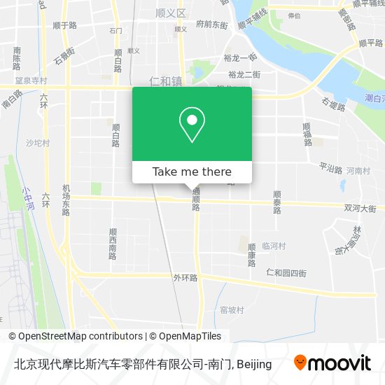 北京现代摩比斯汽车零部件有限公司-南门 map