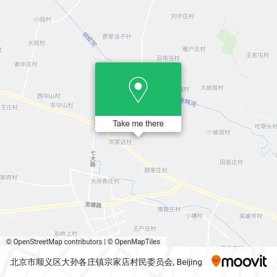 北京市顺义区大孙各庄镇宗家店村民委员会 map