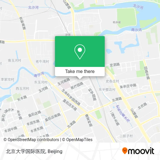北京大学国际医院 map