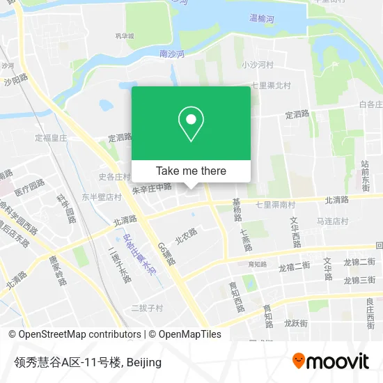 领秀慧谷A区-11号楼 map