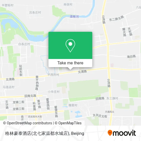 格林豪泰酒店(北七家温都水城店) map