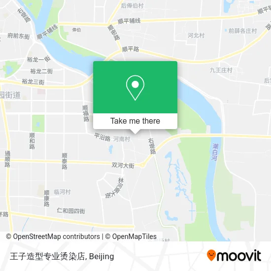 王子造型专业烫染店 map
