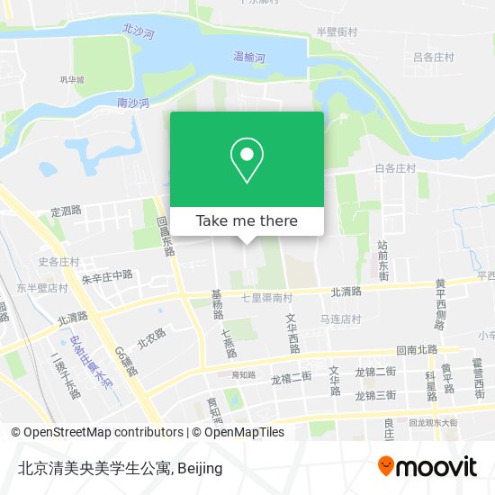 北京清美央美学生公寓 map