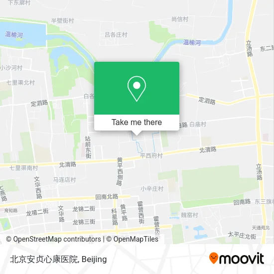 北京安贞心康医院 map