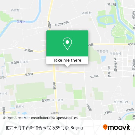 北京王府中西医结合医院-发热门诊 map
