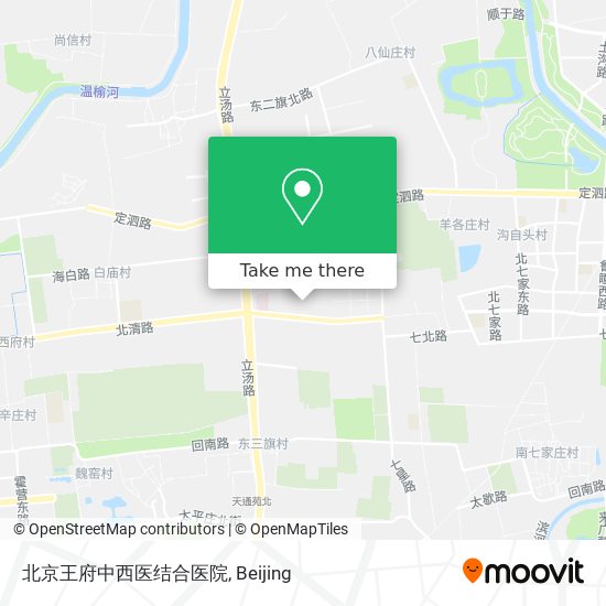 北京王府中西医结合医院 map