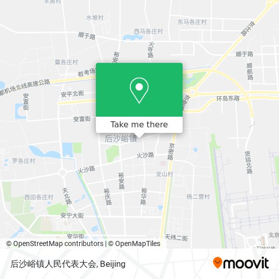 后沙峪镇人民代表大会 map