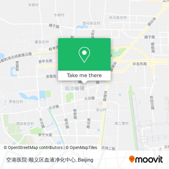 空港医院-顺义区血液净化中心 map