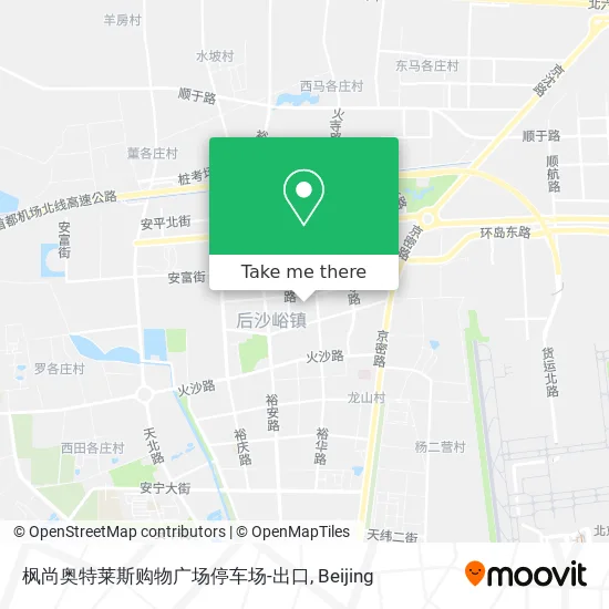 枫尚奥特莱斯购物广场停车场-出口 map