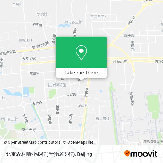 北京农村商业银行(后沙峪支行) map
