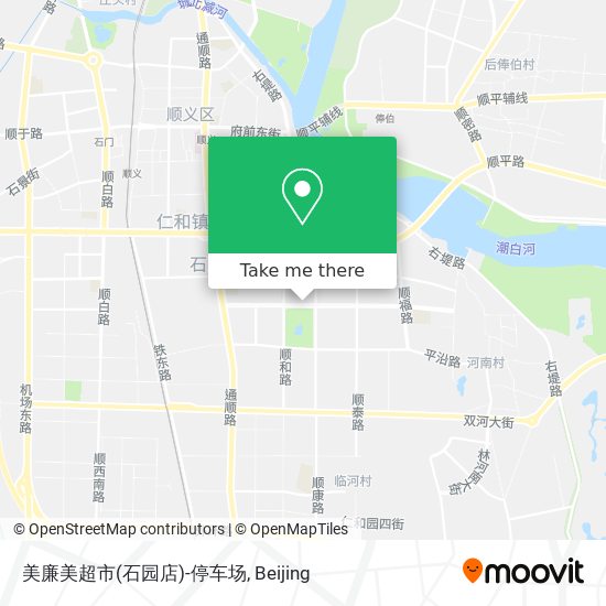 美廉美超市(石园店)-停车场 map