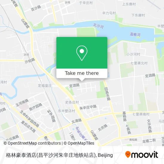 格林豪泰酒店(昌平沙河朱辛庄地铁站店) map