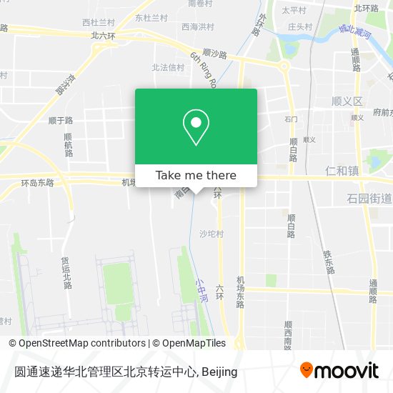 圆通速递华北管理区北京转运中心 map