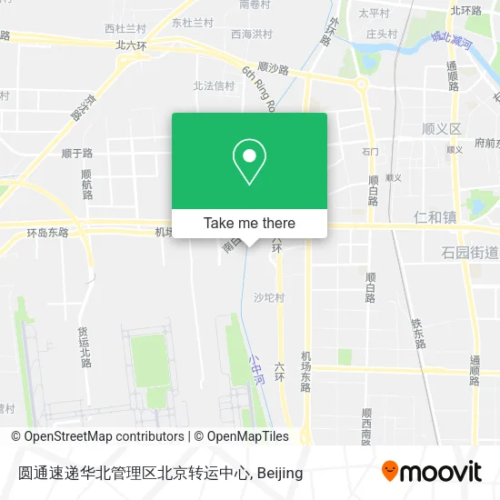圆通速递华北管理区北京转运中心 map
