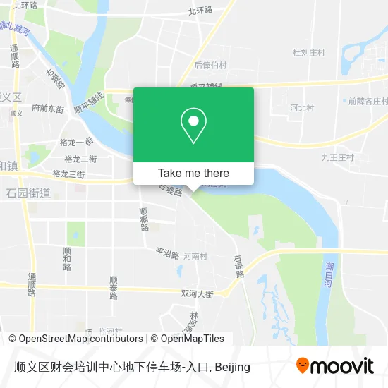 顺义区财会培训中心地下停车场-入口 map