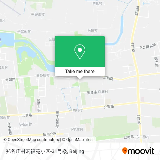 郑各庄村宏福苑小区-31号楼 map